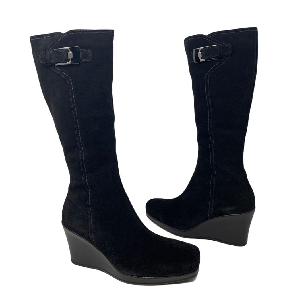 New La Canadienne Isadora Waterproof Wedge Boots - Picture 3 of 8